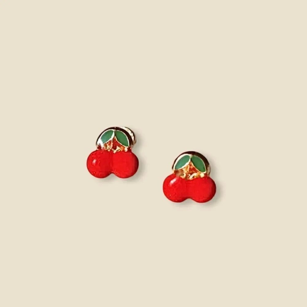 14k real gold cherry earring perfect gift
